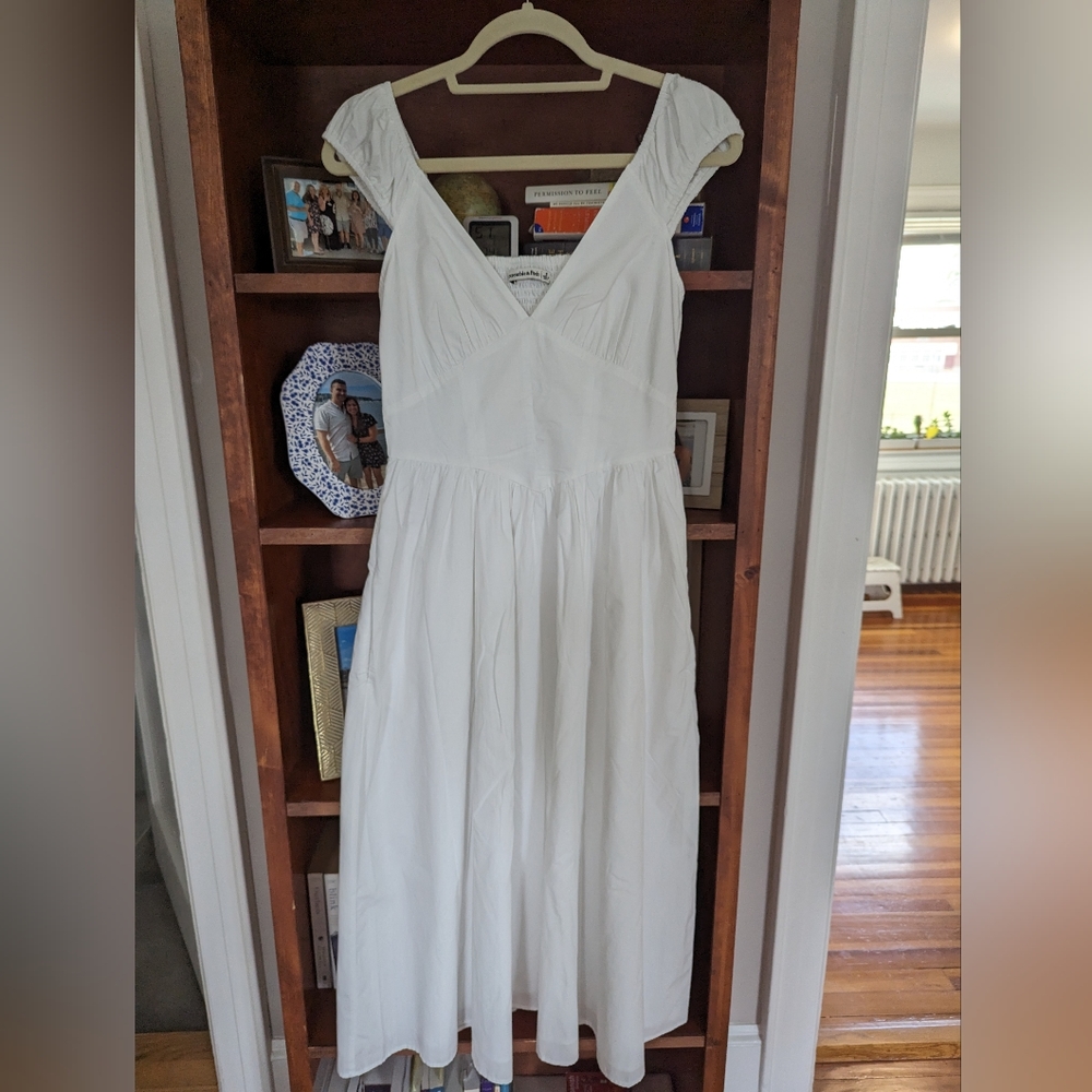 Abercrombie cap sleeve corset midi dress